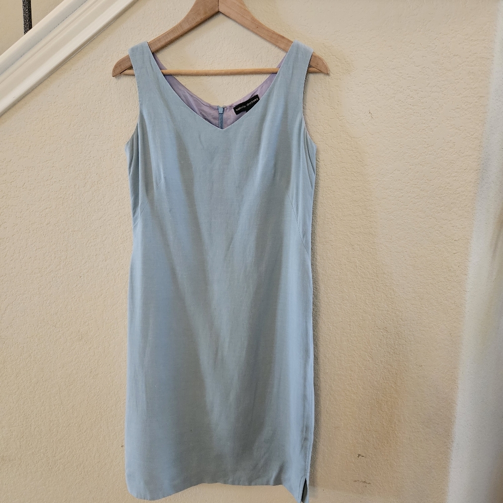 VALERIE DRESSES Linen Silk Sheath Dress Vintage Women's Size 6